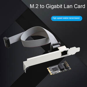 Adaptador de tarjeta de red Lan, dispositivo <span class=keywords><strong>M</strong></span>.<span class=keywords><strong>2</strong></span> (b-key y <span class=keywords><strong>m</strong></span>-key) a un solo puerto de 10/100/1000M, Gigabit, Ethernet, PCI Express - Product Image 2