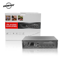 Récepteur d'amplificateur de PA professionnel 30W impédance 4ohm avec entrée USB BT SD 2 micro haut-parleur de plafond mural coque en métal
