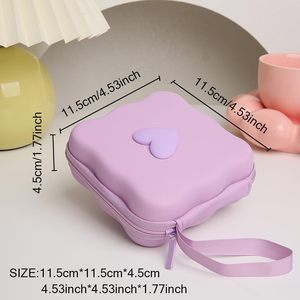 Étui de protection pour chargeur, boîte de rangement pour écouteurs, organisateur de câbles, boîte de rangement pour écouteurs sans fil, violet amour - Product Image 6