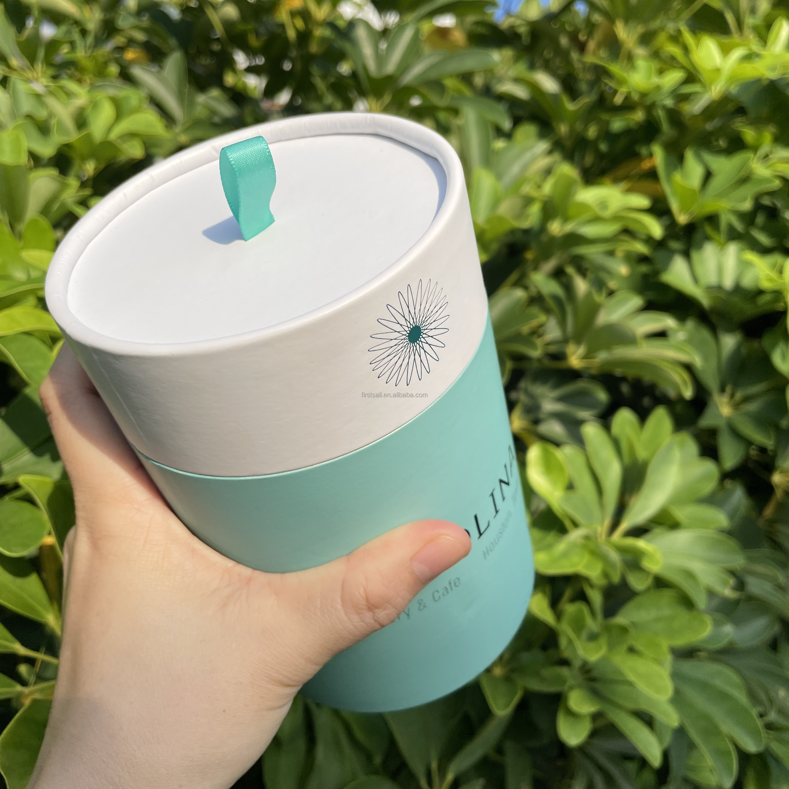 Recyclable Paper Composite Cans 150mm Height Stamping UV Coating