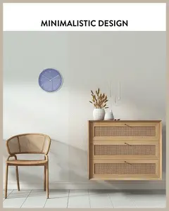 2024 Novo Simples Casa Decoração Morandi roxo Metal Alumínio Relógio De Parede Logotipo Personalizado Moderno Silencioso Redonda Pequeno Relógio fabricação