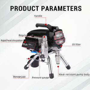 Pulvérisateur sans air 495 1500W 20MPa pour peinture <span class=keywords><strong>antirouille</strong></span>, peinture marine, matériaux de protection - Product Image 4