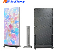 Écran d'affichage publicitaire GOB intérieur 640*1920mm P2.5 pour salon professionnel, conférence, panneau numérique LED mobile pliable portable