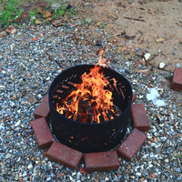 Brasero rond pliable en métal de style moderne, chauffage extérieur en acier pour jardin, fête de feu de camp, brûleur à bois