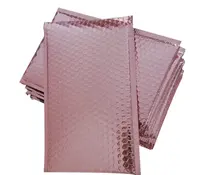 Extra Forte Costume Impresso Sacos De Discussão Plástico Envelope Almofadado Bolha Grátis Ouro Rosa Bolha Poli Mailer