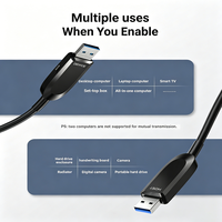Kabel Serat Optik USB3.1 Male to Male 10Gbps Kompatibel dengan USB3.0/2.0 Kabel Ekstensi Kamera dengan Casing Keras dari Paduan Seng