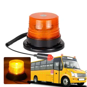 12/24V Car Flash Warning LED Light Car Emergency Light Roof Light for Engineering Truck Forklift School Bus with Magnet