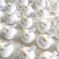 Bougie parfumée personnalisée en cire de soja naturelle, petite, ronde, en gypse, avec décoration florale, pour coffret cadeau de mariage et cadeaux de fête