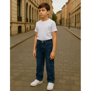 Jean cargo Adrenaline pour garçons, coupe droite, délavage moyen, 5 poches, style décontracté, pantalon pour enfants - Product Image 6