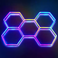 Lampe suspendue hexagonale en nid d'abeille LED, hauteur réglable, sans fil, moderne, simple, luxueuse, transparente, tailles personnalisables pour l'éclairage
