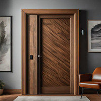 Portes d'entrée en bois massif sur mesure pour projets de construction de maisons modernes