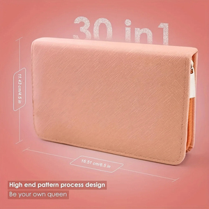 Hot bán 30 trong 1 Nail Clipper Cutter nipper kéo công cụ làm đẹp với xách tay PU Túi thép không gỉ làm móng tay móng chân Bộ - Product Image 6