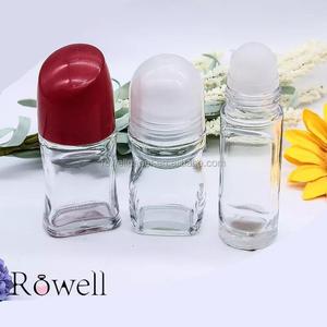 Rolisette en verre déodorant 1.75oz, avec grande boule à bille, forme fantaisie personnalisée, 50ml, 1 pièce - Product Image 1