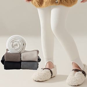 Collants d'Hiver en Velours Personnalisés pour Enfants, Épais et Thermiques, Caleçons en Coton Uni pour Filles - Product Image 2