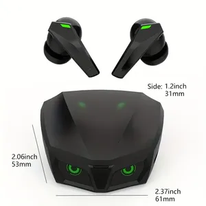 New P50 Tws BT 5.3 Owl Eye Breathing Light Low Latency Gaming Wireless Earphones Headset Dual Mode HiFi Bass Game <strong>Earbuds</strong> - Product Image 4