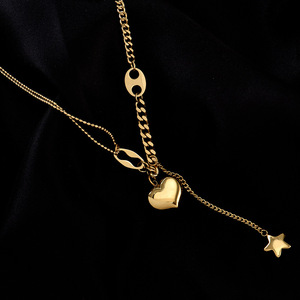 Mode Lariat Colliers Chaîne <span class=keywords><strong>En</strong></span> Acier Inoxydable Amour Coeur Charme Pendentif Collier Bijoux <span class=keywords><strong>En</strong></span> Acier Inoxidable pour les Femmes - Product Image 6