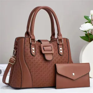 Ensemble deux pièces rétro élégant <span class=keywords><strong>pour</strong></span> femme, sacs messager polyvalents en PU et polyester durables, nouveauté tendance <span class=keywords><strong>pour</strong></span> mamans d'âge mûr - Product Image 3