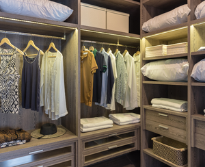 Armoire de luxe en aluminium porte en bois personnalisé carcasse placard armoire meubles chambre cuisine utiliser garde-robe de luxe en verre - Product Image 5