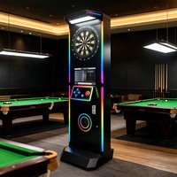 Machine de fléchettes électronique à monnayeur avec corps métallique, écran LCD 19 pouces et cible standard 15,5 pouces