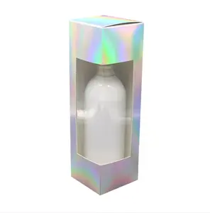 Gift Verpakking Terminal Sales Pakket Sublimatie Tumbler Display Box Holografische Skinny Straight Tumbler Doos Met Plastic Venster