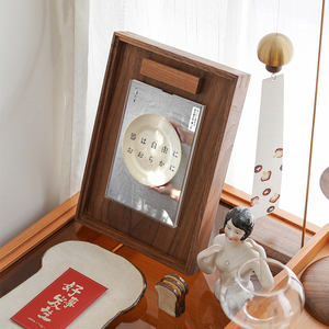 Cornice Portafoto Magnetica in Legno di Ciliegio Fatta a Mano con Incisioni Ornamenti Personalizzati Fai-da-Te Espositore in Legno Massiccio Creativo e Semplice - Product Image 5