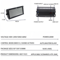 Lampu Efek Strobo Matriks LED RGB 1000W Aktif Suara, Pencahayaan Peringatan Dmx untuk Panggung Disko Bar Pesta, Dijual Pabrik BaiQi