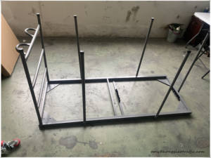 Hongqiao carrello da tavolo pieghevole da esterno struttura in acciaio carrello con maniglia estensibile struttura carrello <span class=keywords><strong>per</strong></span> rettangolo tavolo pieghevole - Product Image 3