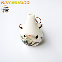 6-Hole Alto Ocarina in Key of C/A | Beginner Ceramic Ocarina for Kids, Students & Adults | Music Education Instrument Wholesale
