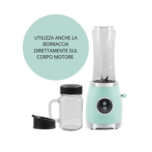 Frullatore portatile da 300W con 2 caraffe e tappi da viaggio, base antiscivolo per frullati e milkshake - Product Image 3