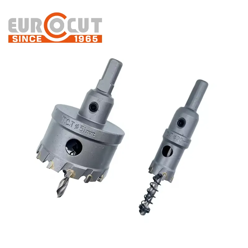 EUROCUT TCT in carburo di tungsteno denti in metallo sega a tazza Set per foratura in alluminio in acciaio inox