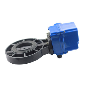 PVC Electric Butterfly Valve Acid Alkali Resistant Corrosion Resistant Vertical Panel Water Conservancy Use - Product Image 3