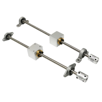 Vis trapézoïdale T8 de 8 mm de diamètre, tige filetée de type T avec écrou et kit de fixation d'écrou pour mouvement linéaire de l'axe Z d'imprimante 3D