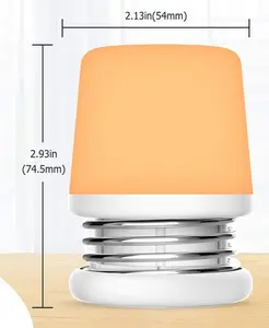 usb可充电弹簧推开/关灯发光二极管夜灯，具有2种亮度模式，适用于儿童婴儿儿童房