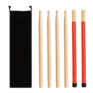 Vente en gros d'accessoires d'instruments de musique Kit de batterie Baguette de batterie <span class=keywords><strong>Brosse</strong></span> métallique 19 faisceaux Baguette de bambou Set de batterie Accessoires de percussion - Product Image 5