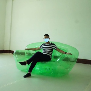 OEM/ODM PVC <b>Inflatable</b> Transparent <b>Sofa</b> 2 Person <b>Inflatable</b> Couch Blow up Chair - Product Image 4