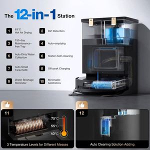 روبوت صغير احترافي لأجهزة Ecovacs لمكنسة سطح المكتب شفط eebot X8 Pro Omni Omni - Product Image 2
