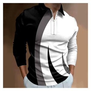 Polo Personalizado de Punto Grueso de 250G para Hombre, Camiseta de Manga Larga con Cuello, OEM ODM, Marca Privada - Product Image 4