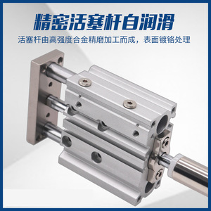 Cylindre à course réglable Mgpmj12 16 20 25 32 40x20 40 50 75 100 S Série de cylindres à piston en aluminium avec connexion filetée - Product Image 4