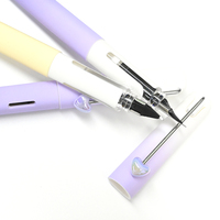 Ensemble de stylos plume rechargeables à corps dégradé, avec clip en forme de cœur, à capuchon et pointe fine, pour la calligraphie, le bureau, les étudiants et comme cadeau