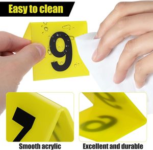 <span class=keywords><strong>Marque</strong></span>-places et numéros de table personnalisés en acrylique, écologiques, imperméables, modernes et minimalistes, imprimés UV double face pour restaurant - Product Image 4