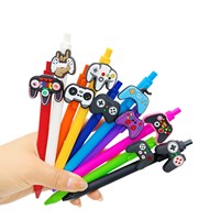 Stylo bille kawaii en forme de manette de jeu, stylo gel pour étudiants, fournitures scolaires, vente en gros, logo personnalisé