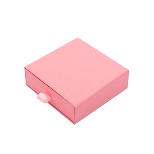 Luxurious <b>Pink</b> Cardboard Drawer Jewelry <b>Box</b> with Foam Portable Custom Logo <b>Gift</b> <b>Box</b> for Necklace Ring Studs Exclusive Packing - Product Image 6