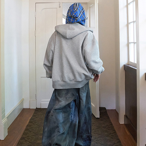 New Trends Vintage Spring Shirt Hood Design Cropped <b>Cardigan</b> Jacket Double Layer Hooded <b>Zip</b> <b>up</b> Boxy Hoodies - Product Image 5