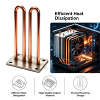 Radiateur à tubes en cuivre refroidi par eau pour usage intensif en usine avec support d'installation robuste