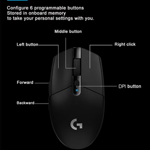 Ratón Inalámbrico para Juegos Logitech G304 LIGHTSPEED, 12000 DPI, Ligero (99g), 250 Horas de Duración de Batería, 6 Botones Programables - Product Image 2