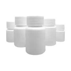 Plastische Medizin flasche HDPE Solid Tablets Medizin flasche Umwelt freundlicher Siebdruck zylinder auf Lager 30ml Small Size White