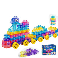 Juguete Antiestrés de Bloques de Gelatina Transparentes de Silicona Suave, 40 Piezas, para Niños, Éxito de Ventas Transfronterizo