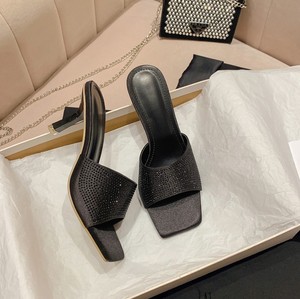 Zapatos de plataforma para mujer, recién llegados, 2023, tacones únicos, Sandalias de tacón de bloque <span class=keywords><strong>bajo</strong></span> para mujer, zapatillas de playa, sandalias de diamantes de imitación para mujer - Product Image 3