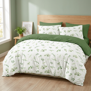 Housse de couette personnalisable 100% coton, imprimée, en twill, 4 pièces, certifiée OEKO-TEX, réversible, antistatique, hypoallergénique - Product Image 3