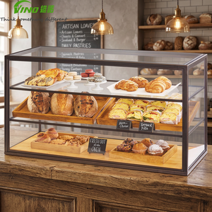 Vitrina Acrílica para Pastelería Vn20220318-2 con 3 Bandejas de 42" X 17" X 23" para Repostería con Puertas Traseras, Fabricada en GUA - Product Image 3